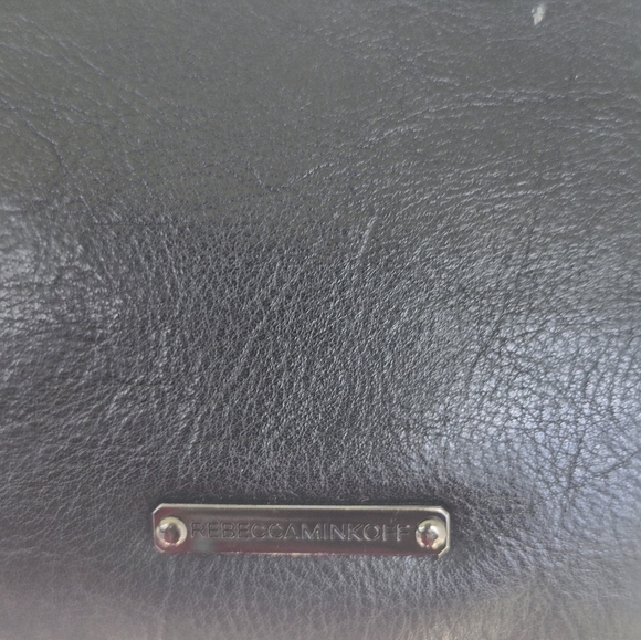 $298 Rebecca Minkoff Quilted Black Leather Love Crossbody Chain Bag Womens - Picture 8 of 14